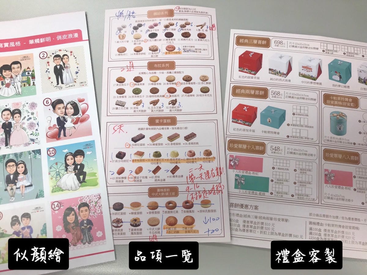 [囍] 精挑細選喜餅試吃推薦(下)－天鵝脖子街、iCookie、Miss V Bakery、F2法式甜點(持續更新中)