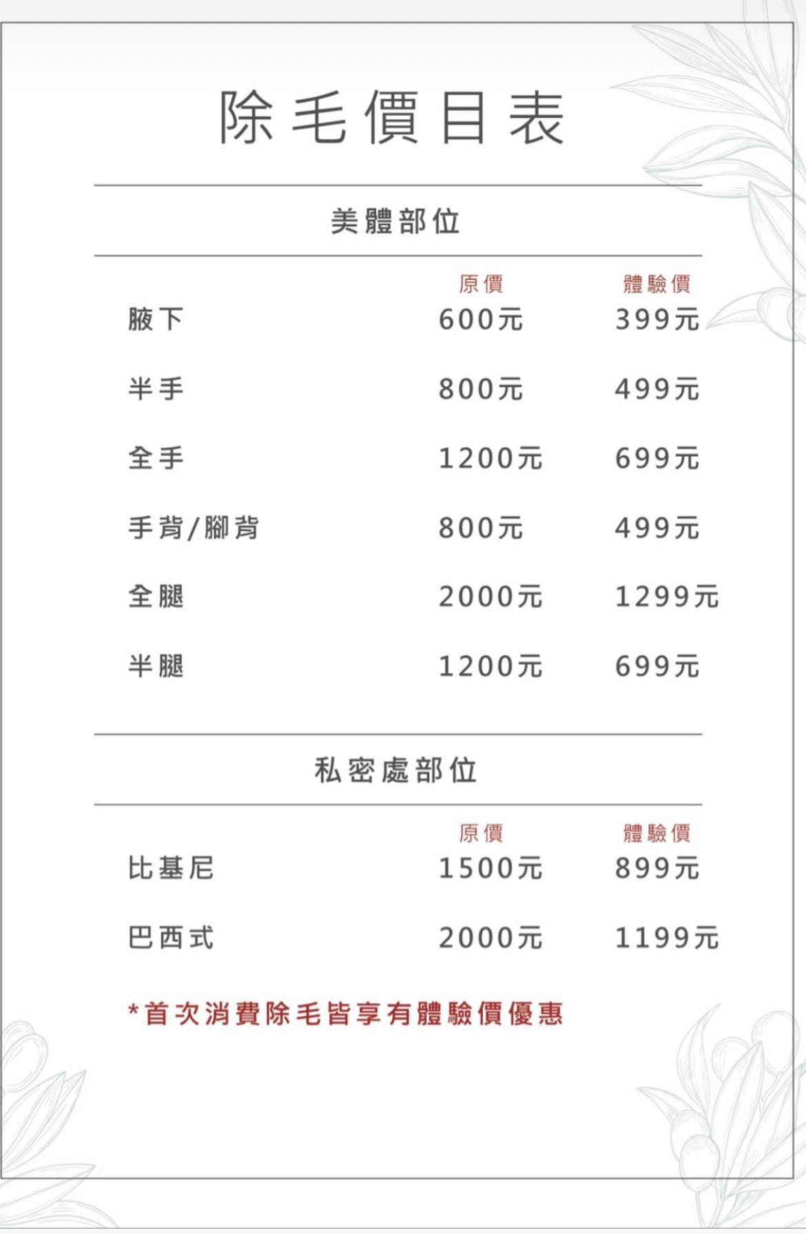 [美] 私密處VIO雷射除毛 台北新北雷射/新竹熱蠟除毛 推