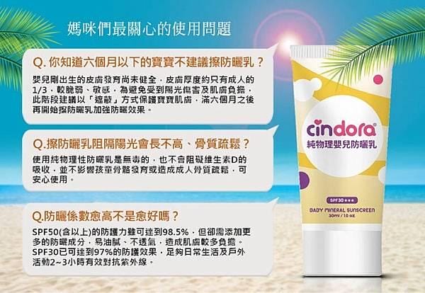 [育] 母嬰防曬好物 – 馨朵拉CINDORA 純物理防曬乳