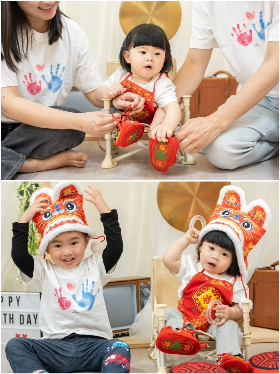 [育] 客製化親子裝.ᐟ 新竹 彌生抓周 全包式抓周服務 高