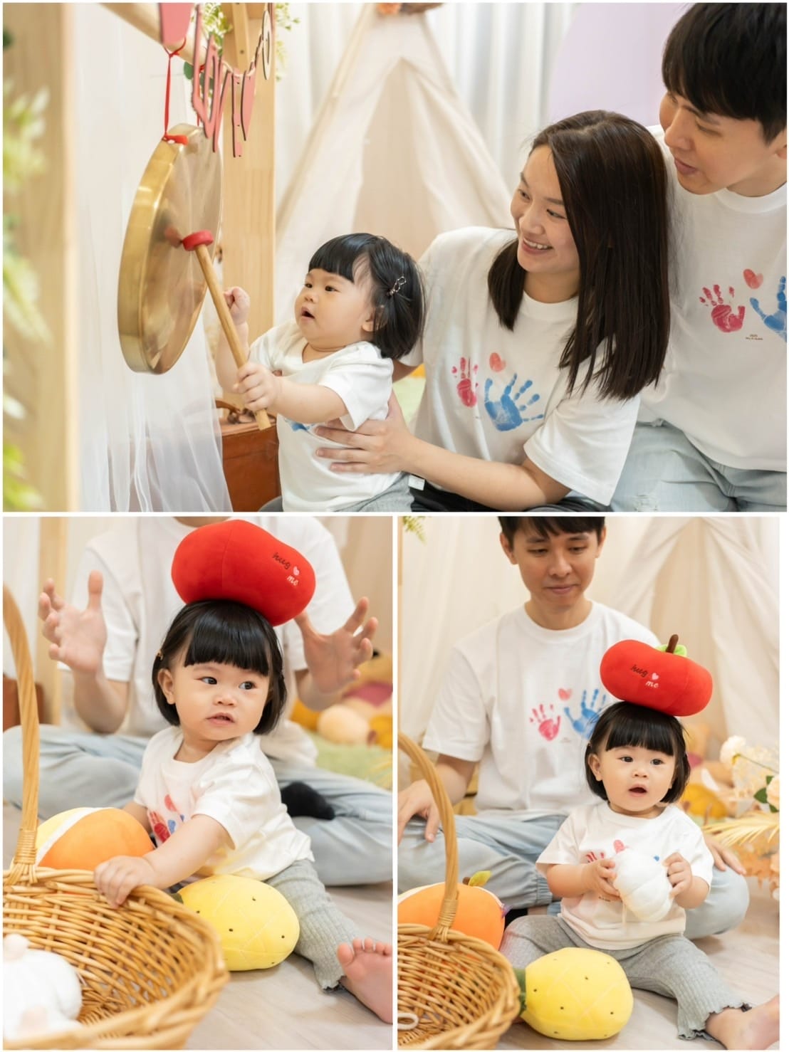 [育] 客製化親子裝.ᐟ 新竹 彌生抓周 全包式抓周服務 高