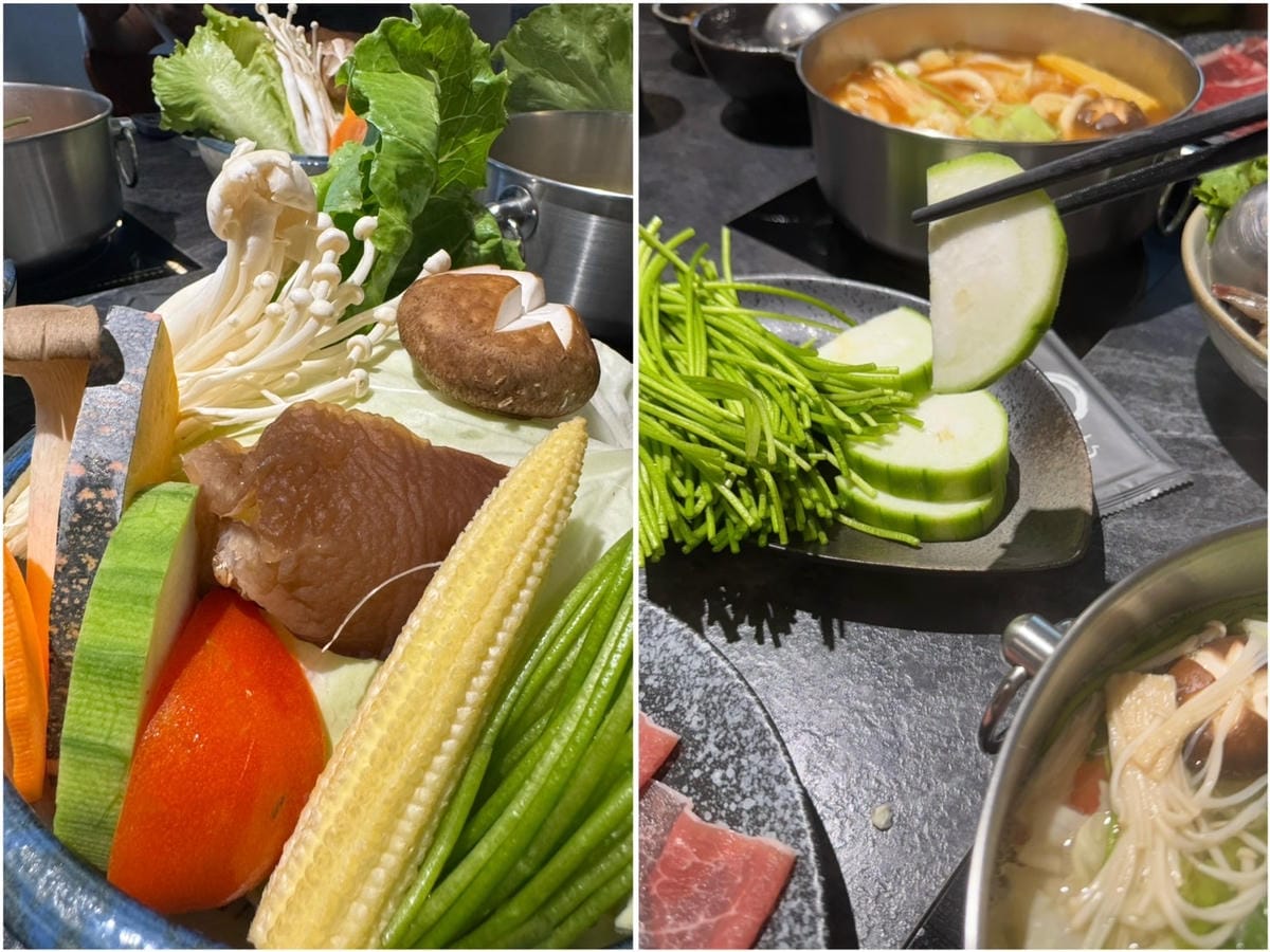 [吃] 經濟實惠又美味 菜盤無限續加.ᐟ 山城海鍋物 新竹商