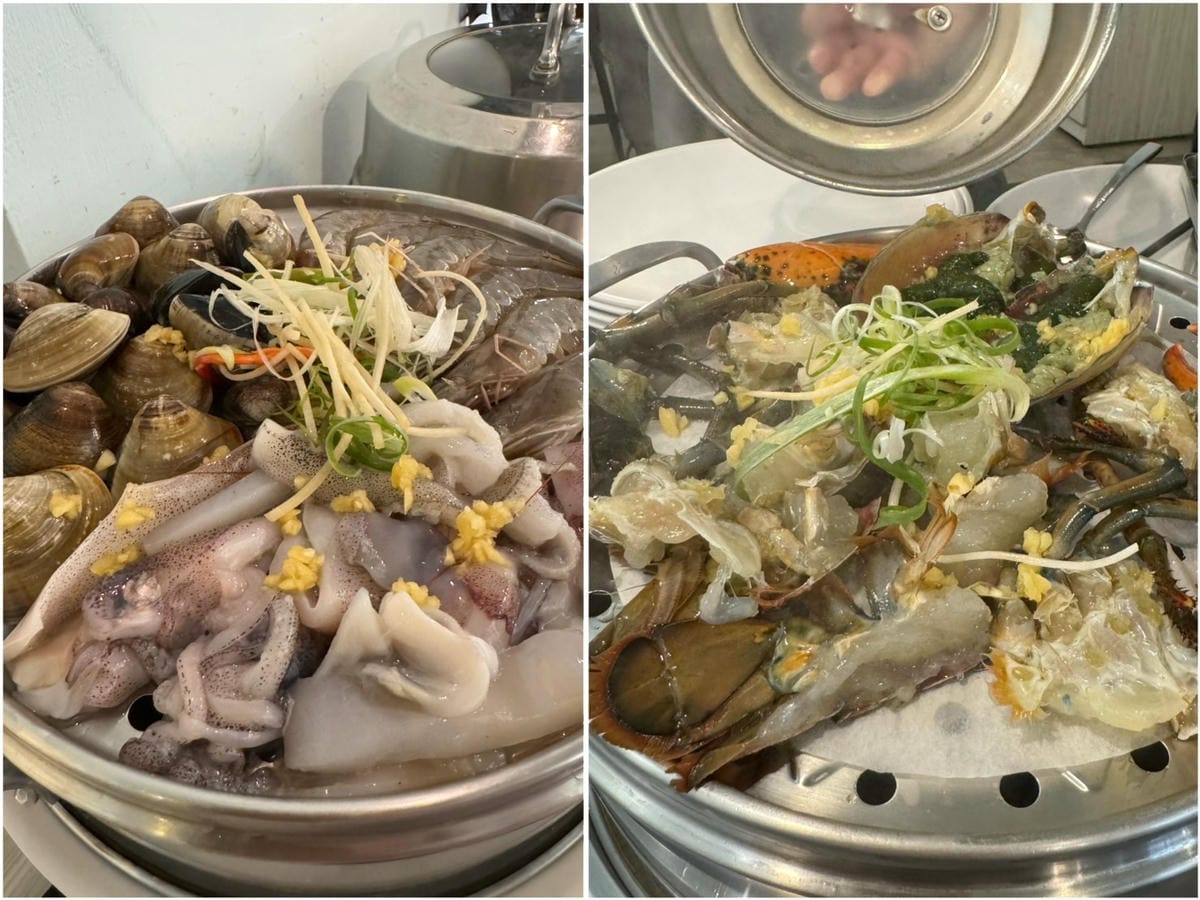 [吃] 新鮮現撈、專人桌邊服務、一鍋三吃 - 蒸天下蒸氣火鍋